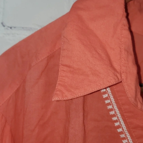 Woman Within Coral Crochet V Neck Shirt Size 3x NWOT - Picture 4 of 10